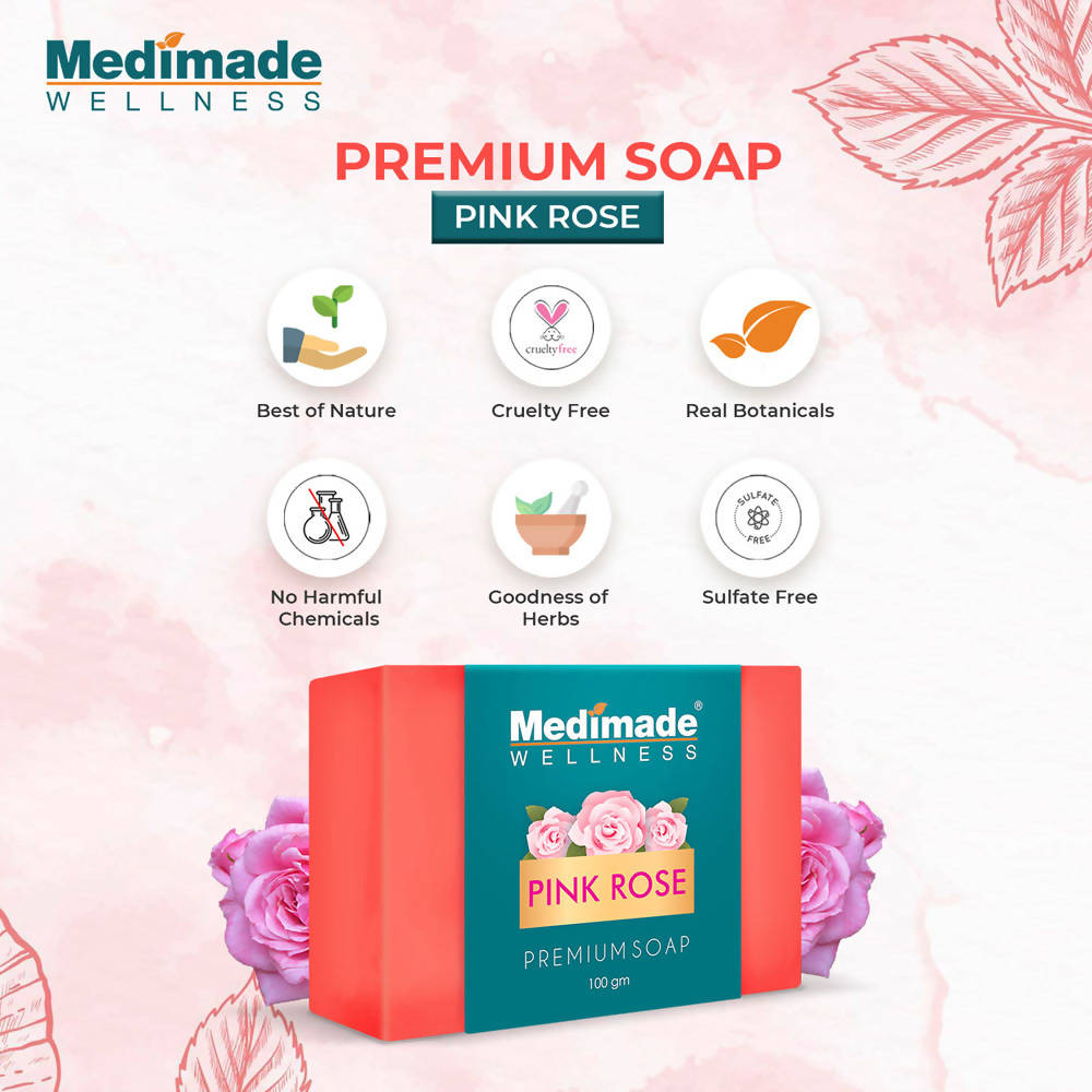 Medimade Wellness Pink Rose Premium Soap
