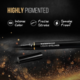 Gleva Liquid Eyeliner Pen Eye Makeup Waterproof Smudge proof - Middle Brown