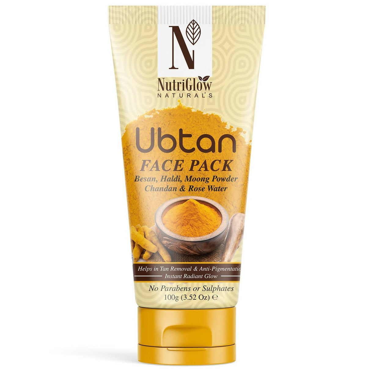 NutriGlow NATURAL'S Ubtan Face & Body Pack with Haldi & Chandan