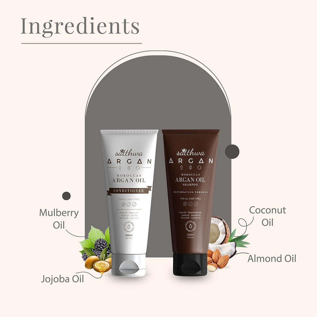 Satthwa Moroccan Argan Oil Shampoo & Conditioner Combo