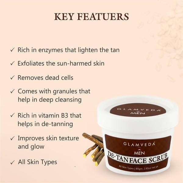 Glamveda Men Glow D Tan Face Scrub