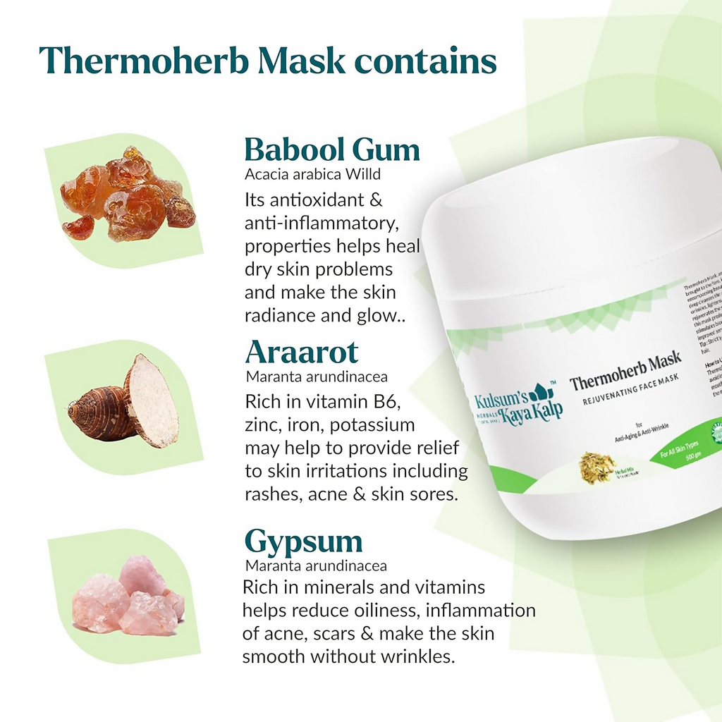Kulsum's Kaya Kalp Thermoherb Mask For Anti-Aging & Anti-wrinkle
