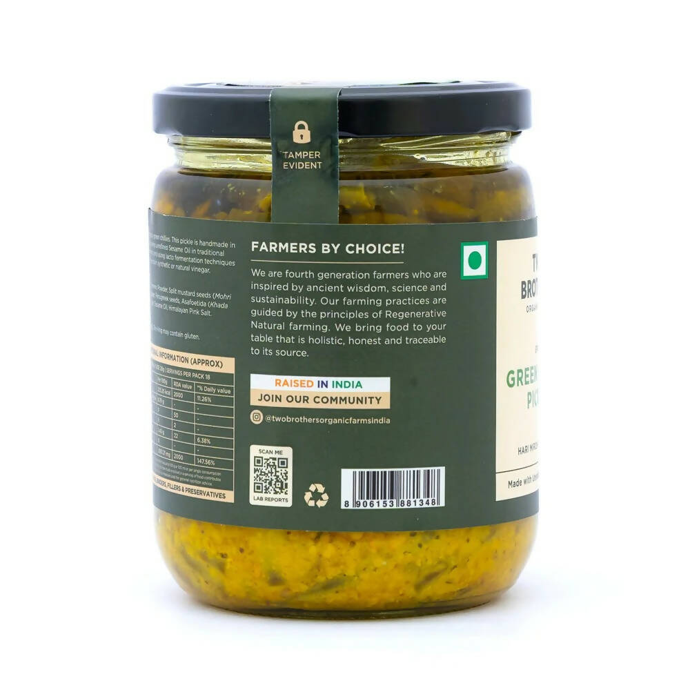 Two Brothers Organic Farms Spicy Green Chilly Pickle