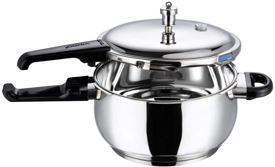 Vinod 5.5 Liter Splendid Plus Handi Stainless Steel Pressure Cooker