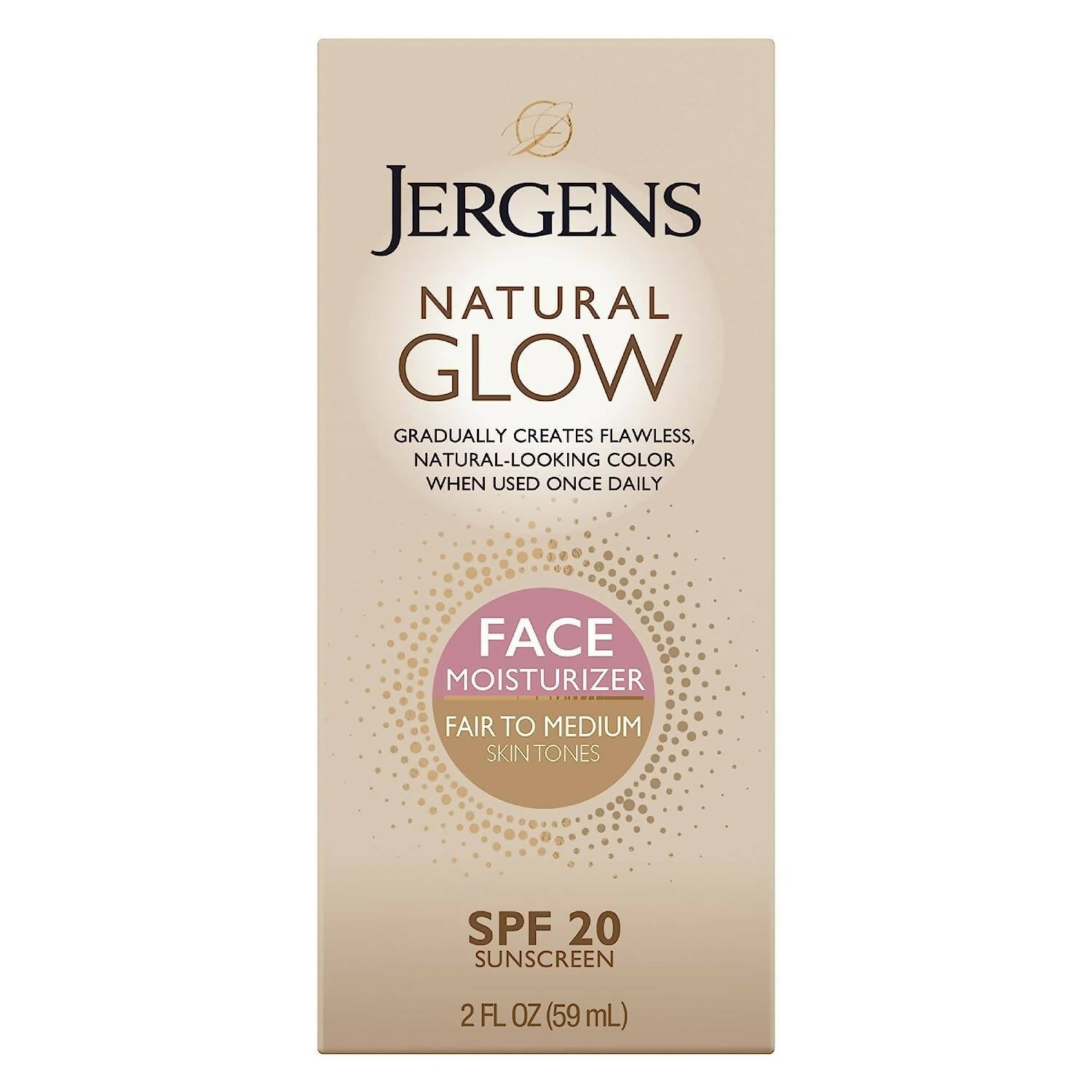 Jergens Glow Face Daily Moisturizer Sunscreen Spf 20