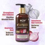 Wow Skin Science Onion & Collagen Anti Hairfall Shampoo For Strenghtens Roots & Prevents Hair Breakage