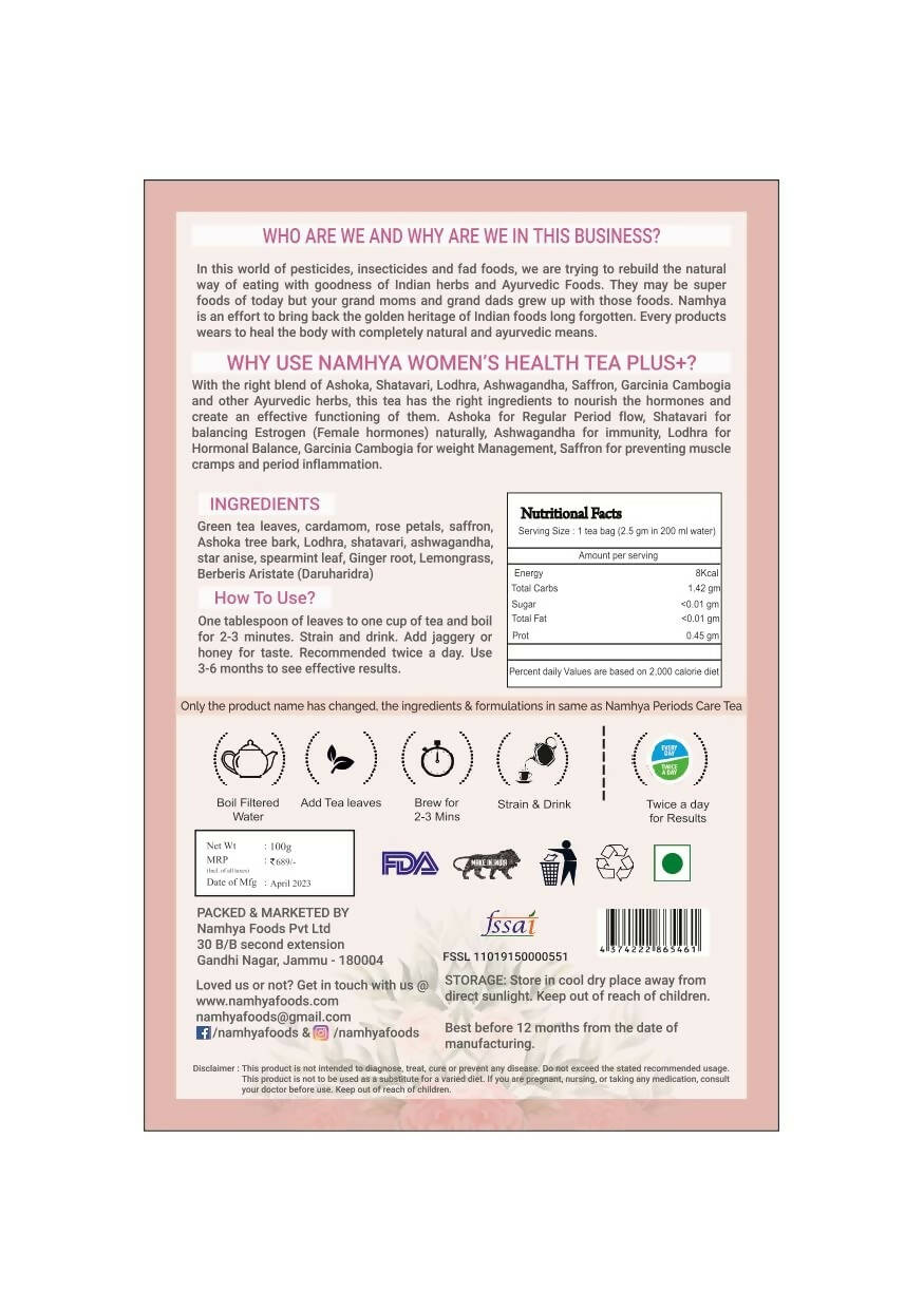 Namhya Women's Health Tea Plus+