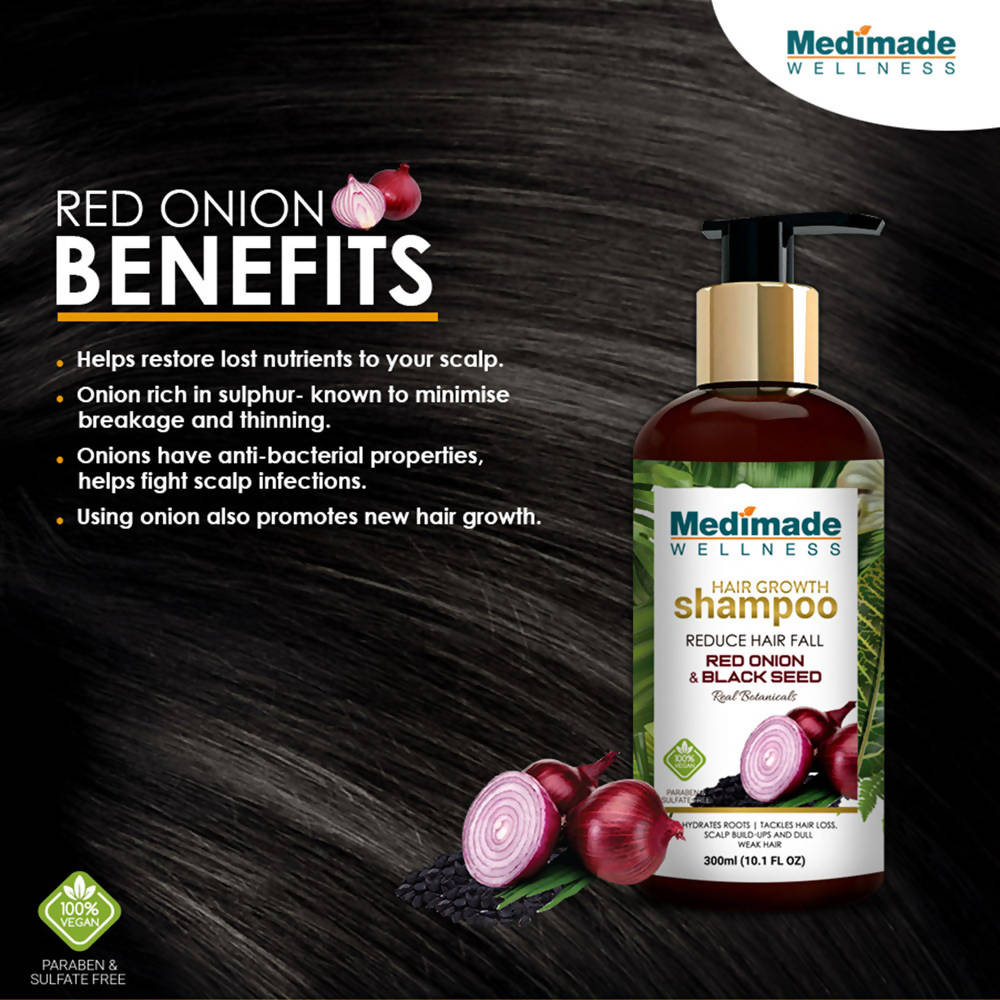 Medimade Wellness Red Onion and Black Seed Hair Growth Shampoo