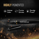 Gleva Liquid Eyeliner Pen Eye Makeup Waterproof Smudge proof - Black