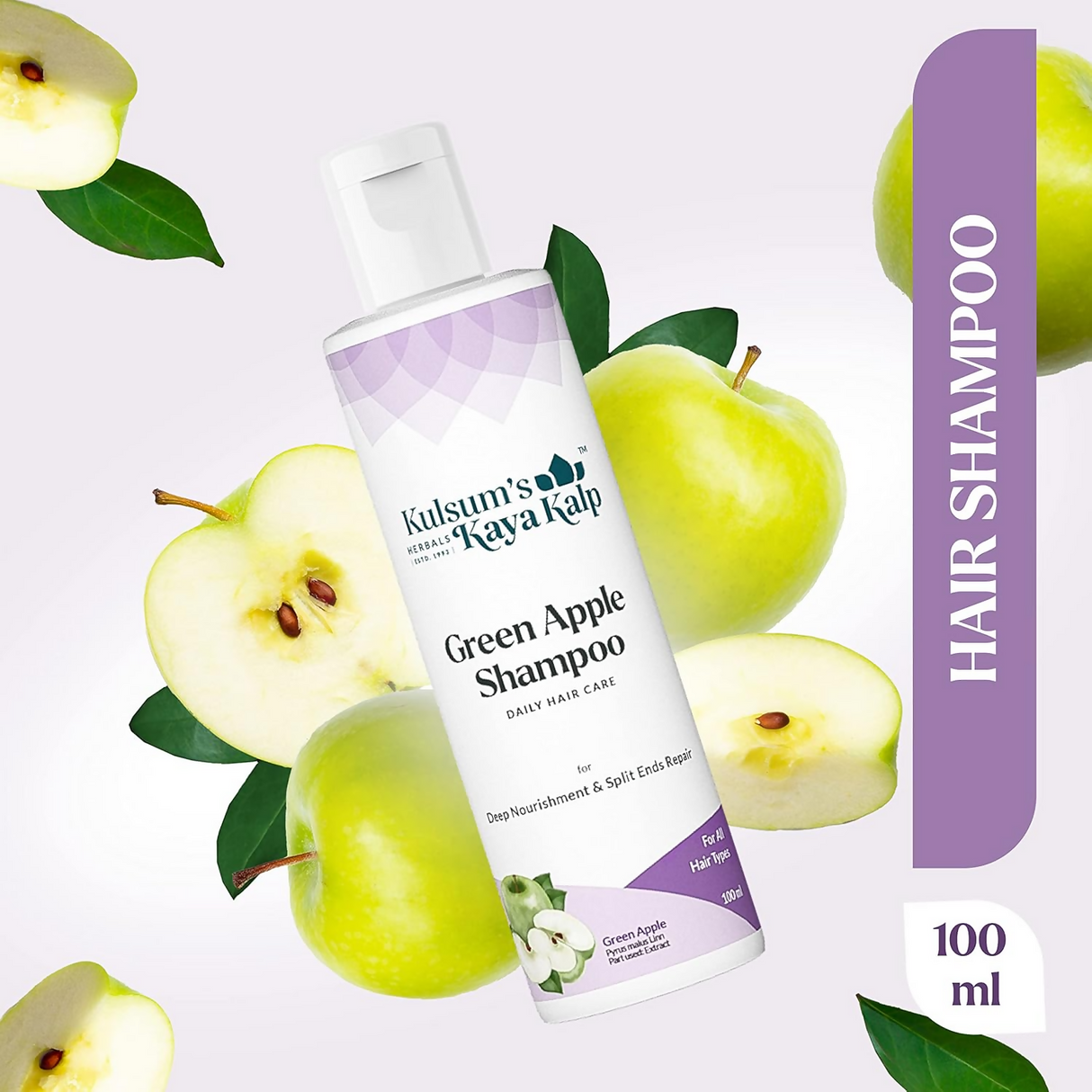 Kulsum's Kaya Kalp Green Apple Shampoo For Deep Nourishment & Split Ends Repair