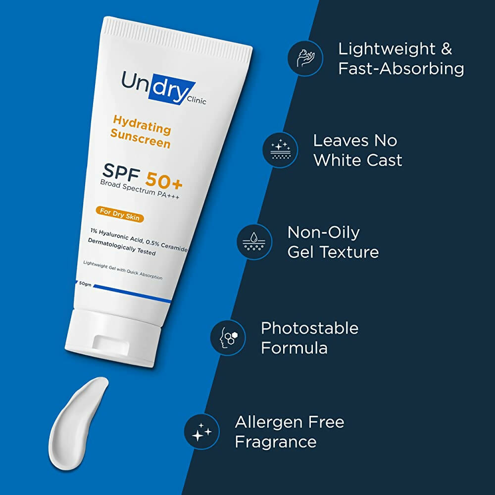 Undry Hydrating Sunscreen SPF 50+ for Dry Skin