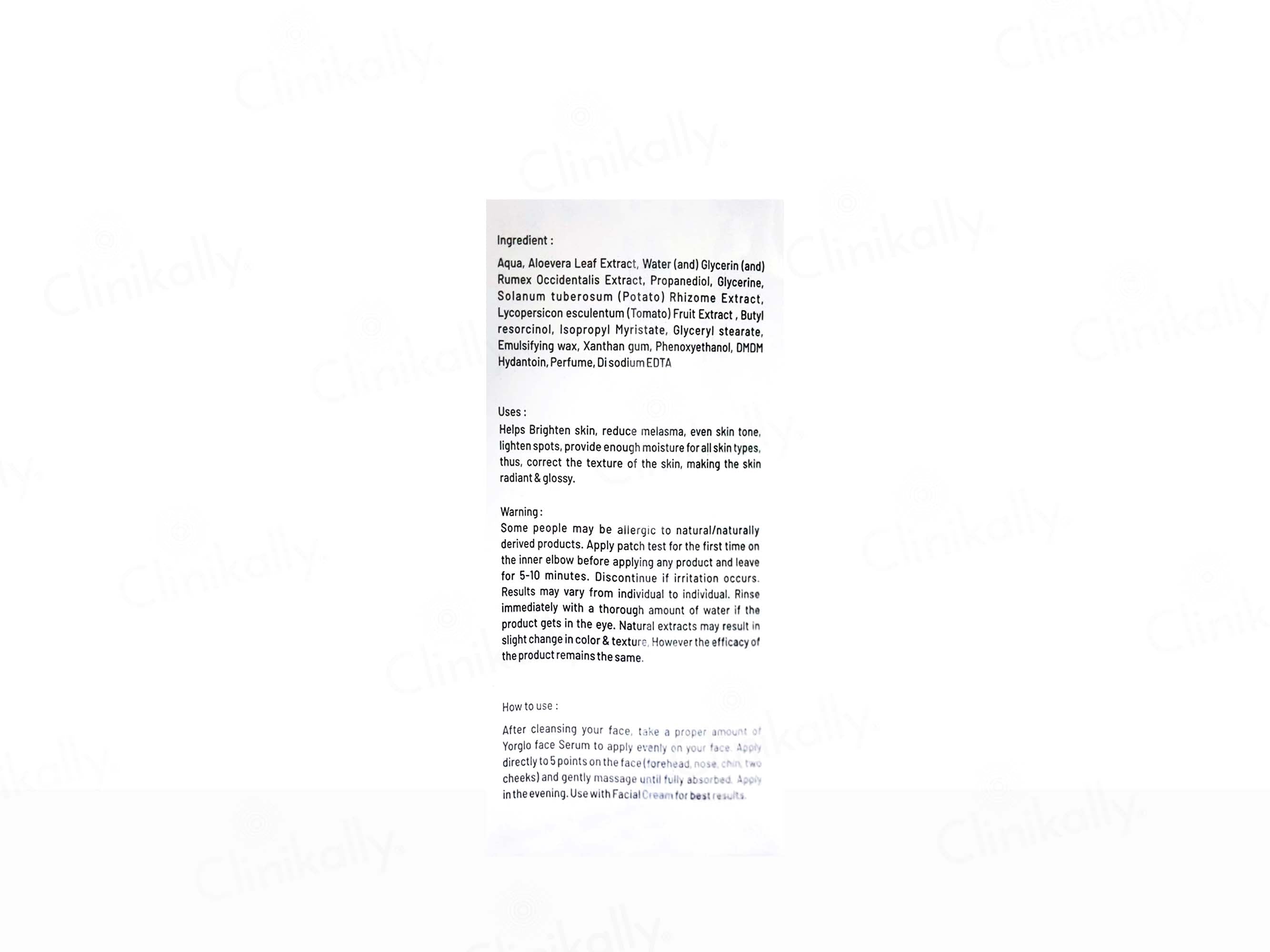 Yorglo Face Serum