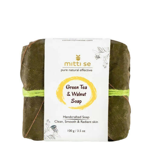 Mitti Se Green Tea Walnut Handcrafted Soap