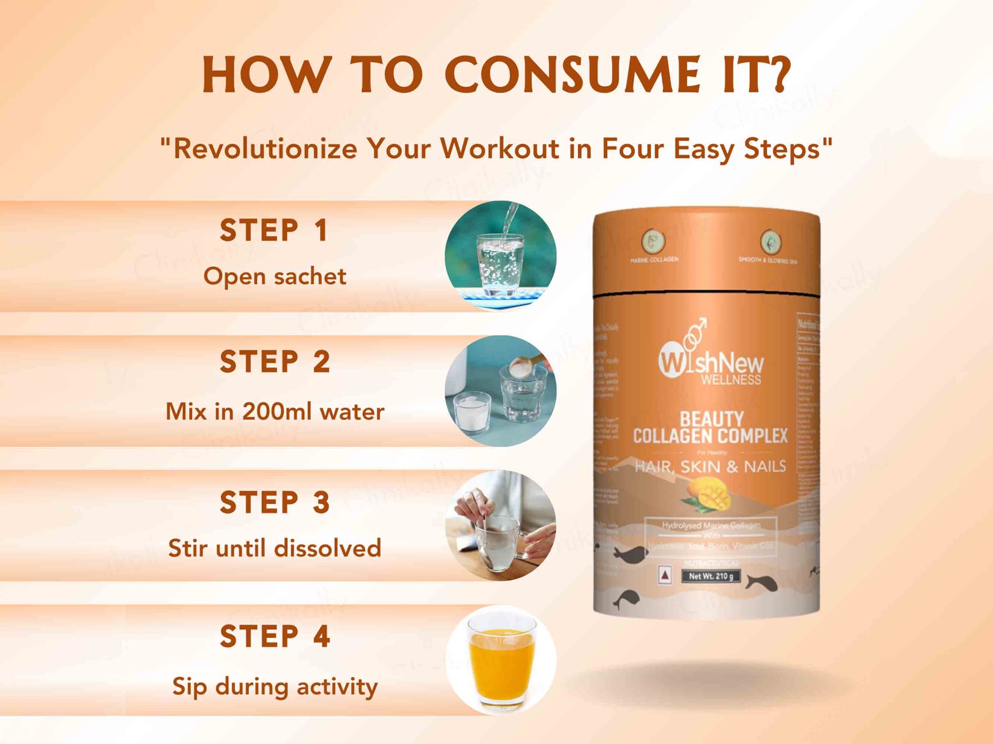 WishNew Wellness Beauty Collagen For Healthy Hair, Skin & Nails
