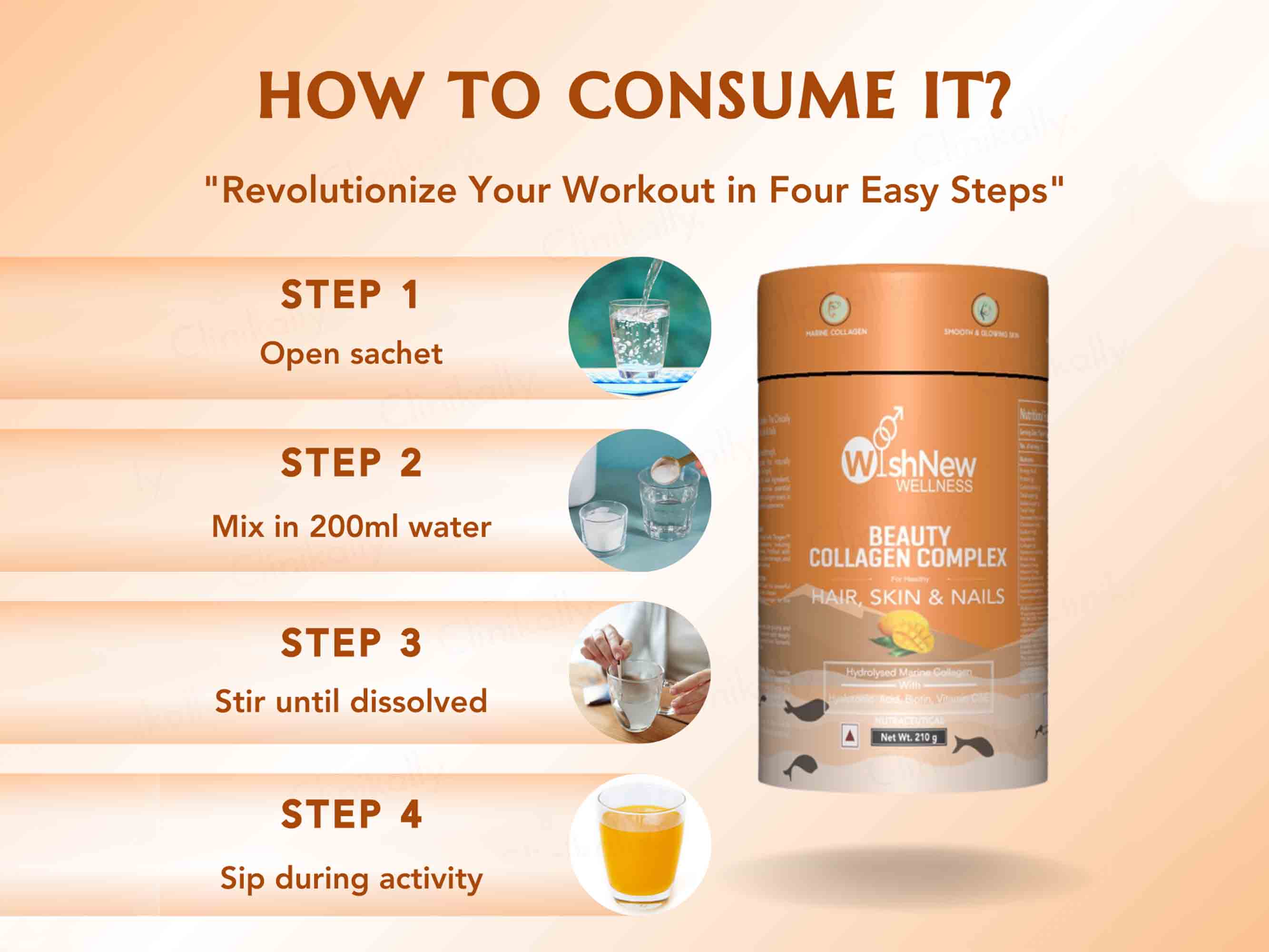 WishNew Wellness Beauty Collagen For Healthy Hair, Skin & Nails