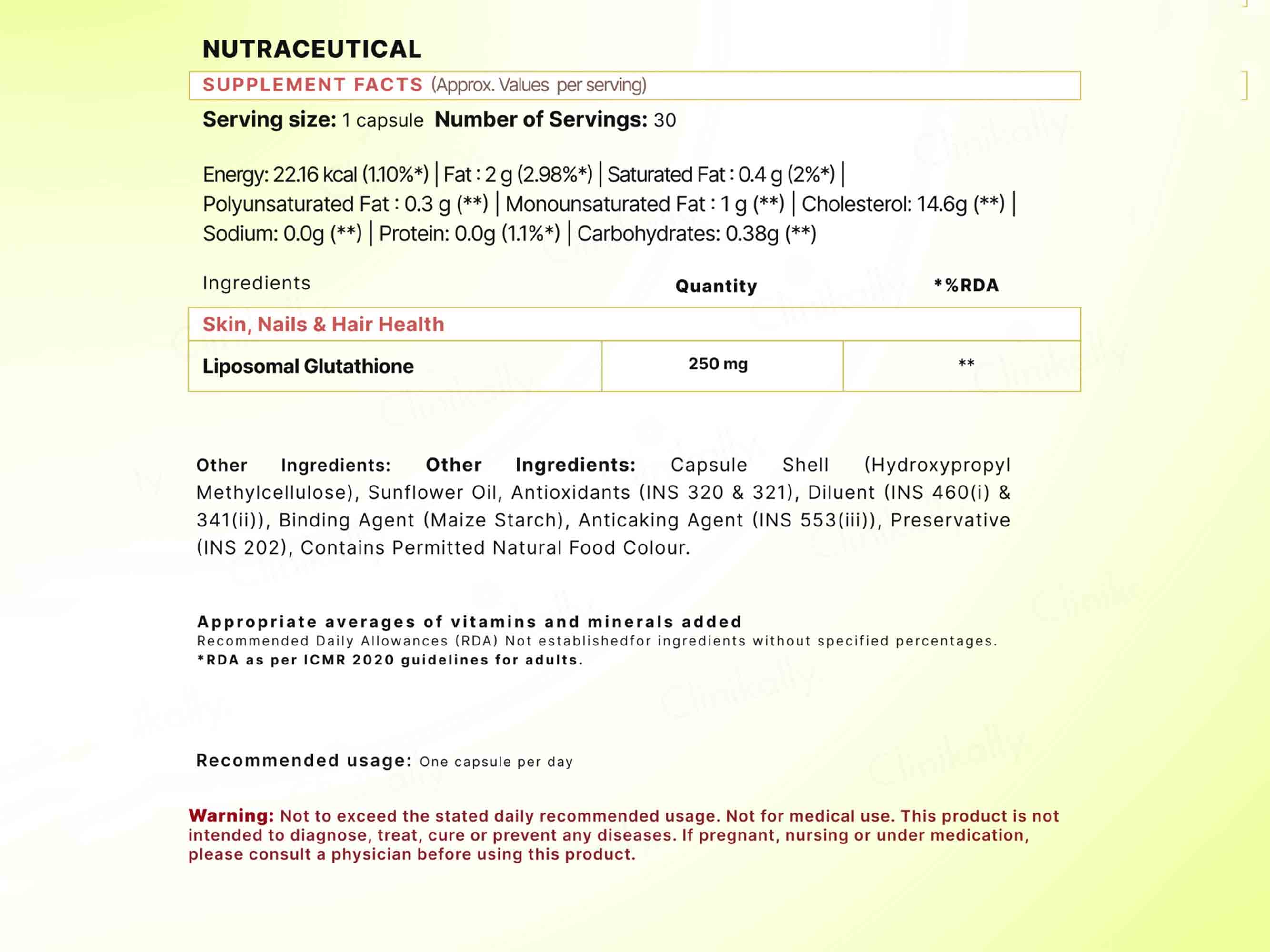 WishNew Wellness Liposomal Glutathione Capsule