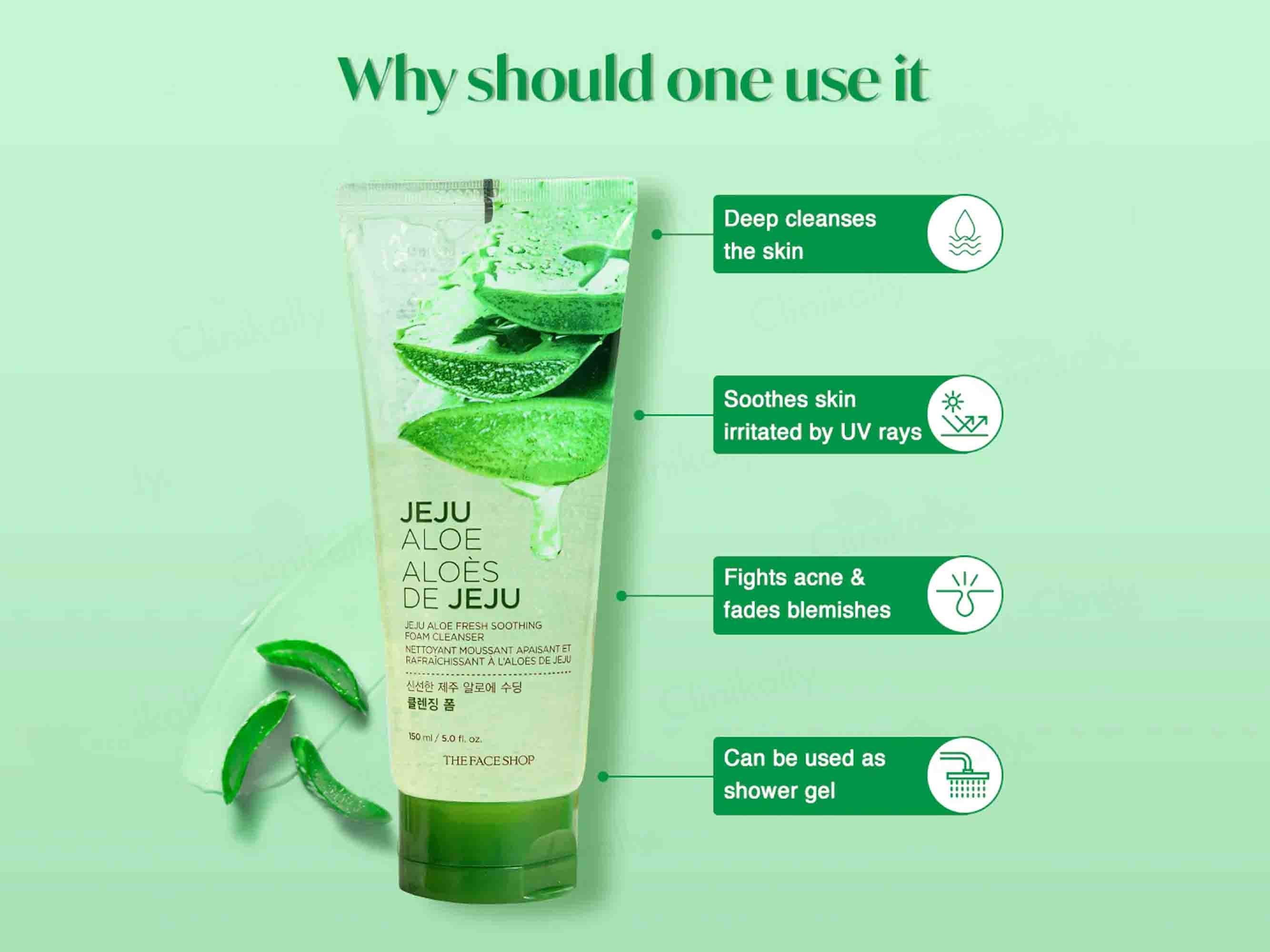 The Face Shop Jeju Aloe Fresh Soothing Foam Cleanser