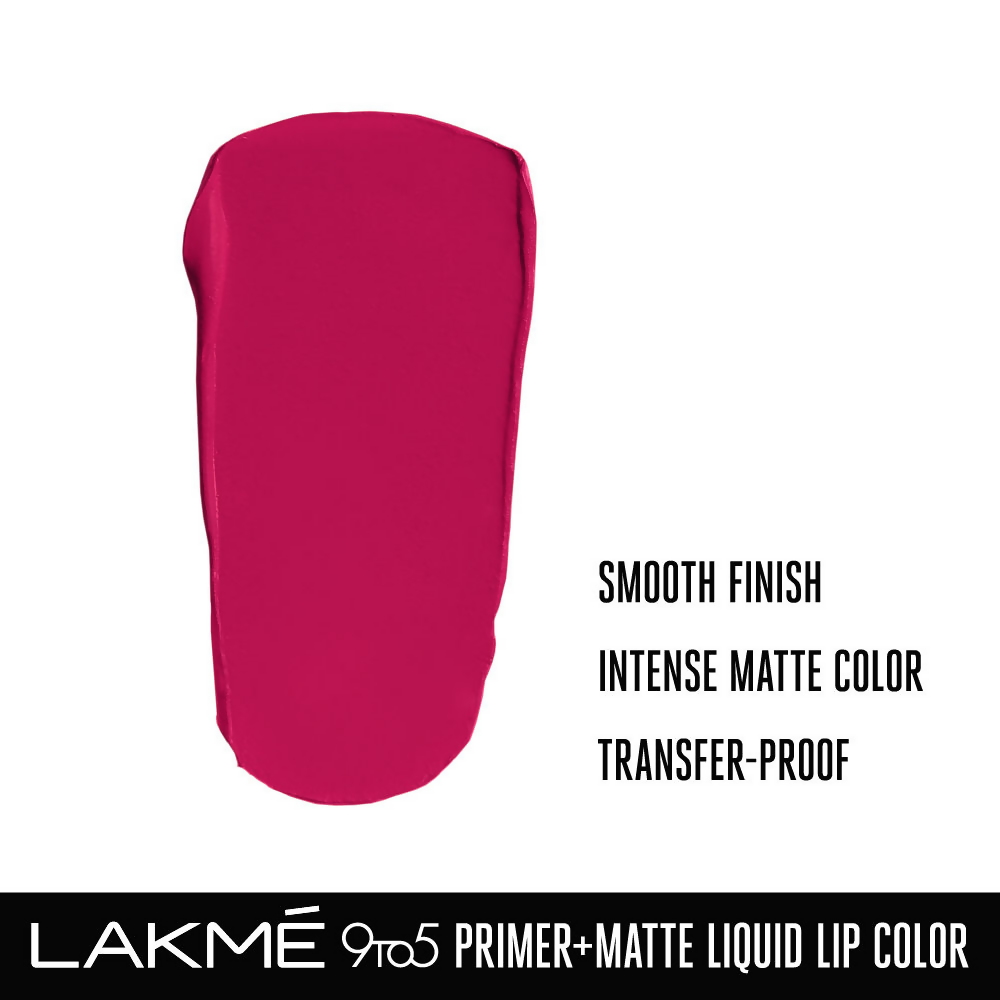 Lakme 9to5 Primer + Matte Liquid Lip Color - MP2 Power Pink