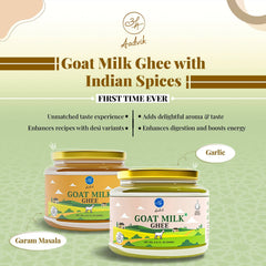 Aadvik A2 Goat Milk Ghee Infused with Garam Masala | Naturally Fed Goats Ghee | Authentic Indian Aromas - Vamzn#