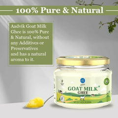 Aadvik A2 Goat Milk Ghee with Ayurvedic Benefits | 100% Pure & Natural Goat Milk Ghee | From Grass Fed Goat A2 Milk - Vamzn#