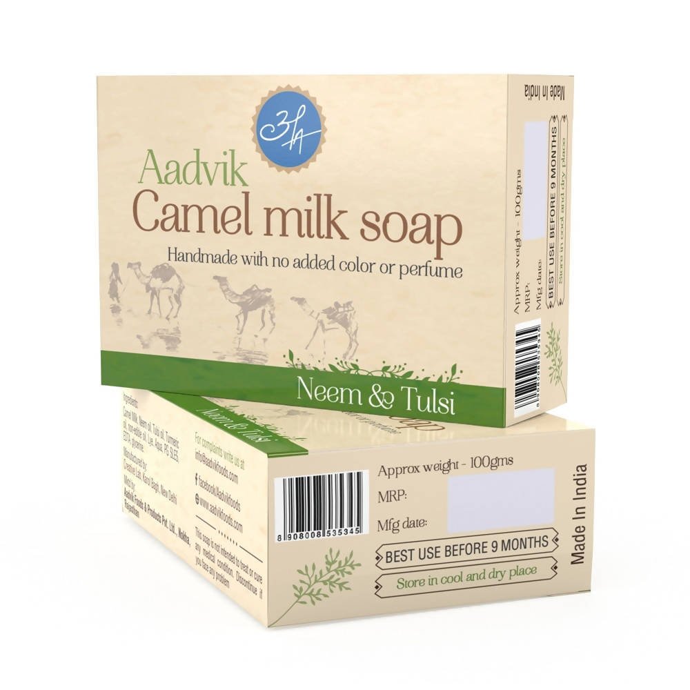 Aadvik Camel Milk Soap With Neem & Tulsi - Vamzn#