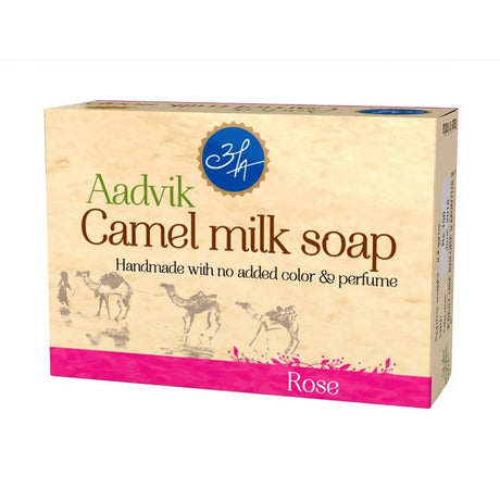 Aadvik Camel Milk Soap With Rose Essential Oil - Vamzn#