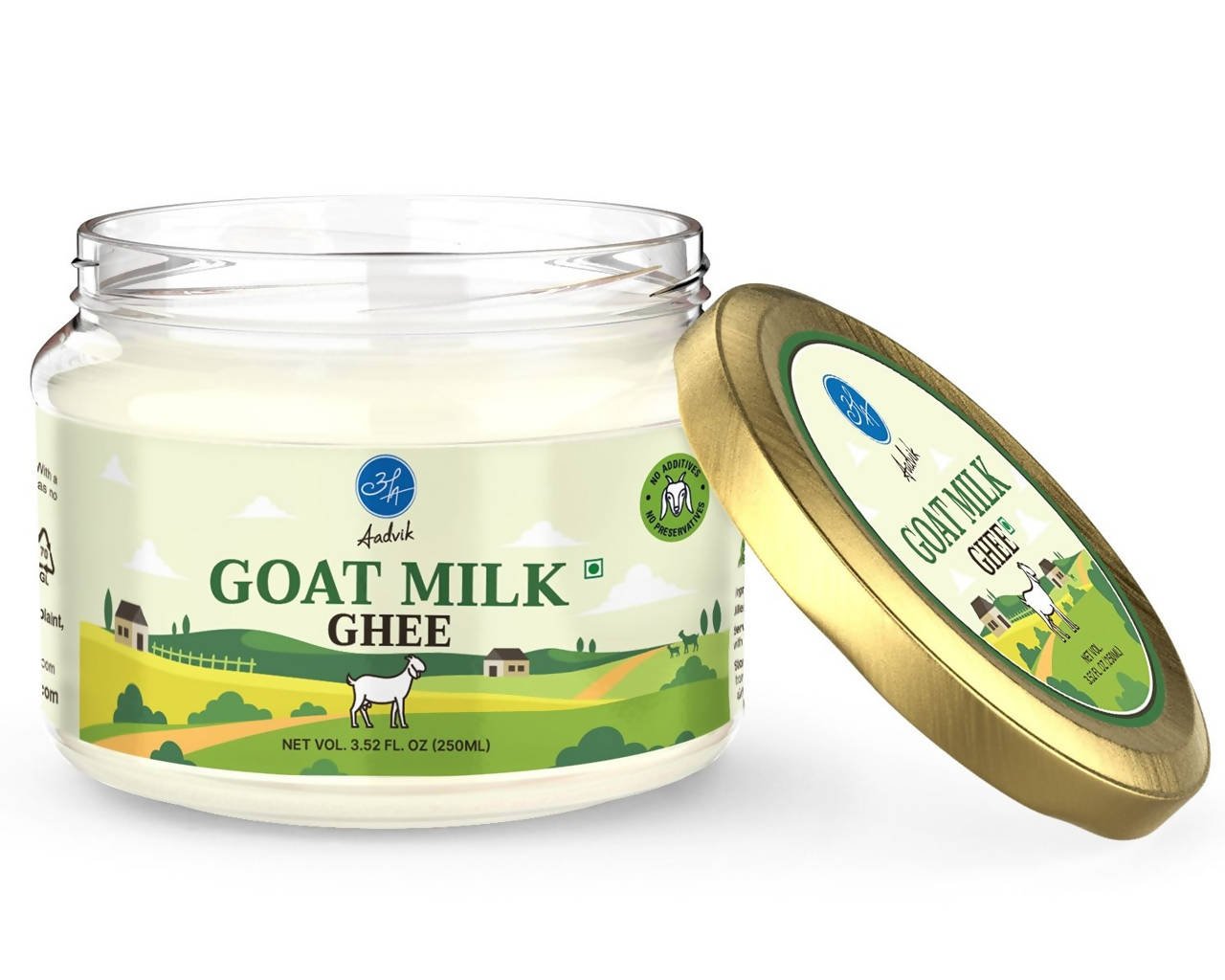 Aadvik Goat Milk Ghee | Made From Grass Fed Goats Milk | Natural & Pure Ghee - Vamzn#