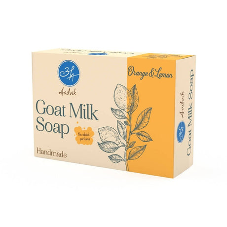 Aadvik Goat Milk Soap - Orange & Lemon - Vamzn#