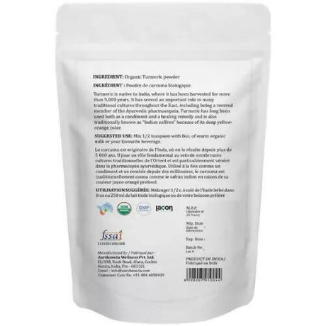 Aarshaveda Organic Turmeric Powder - Vamzn#