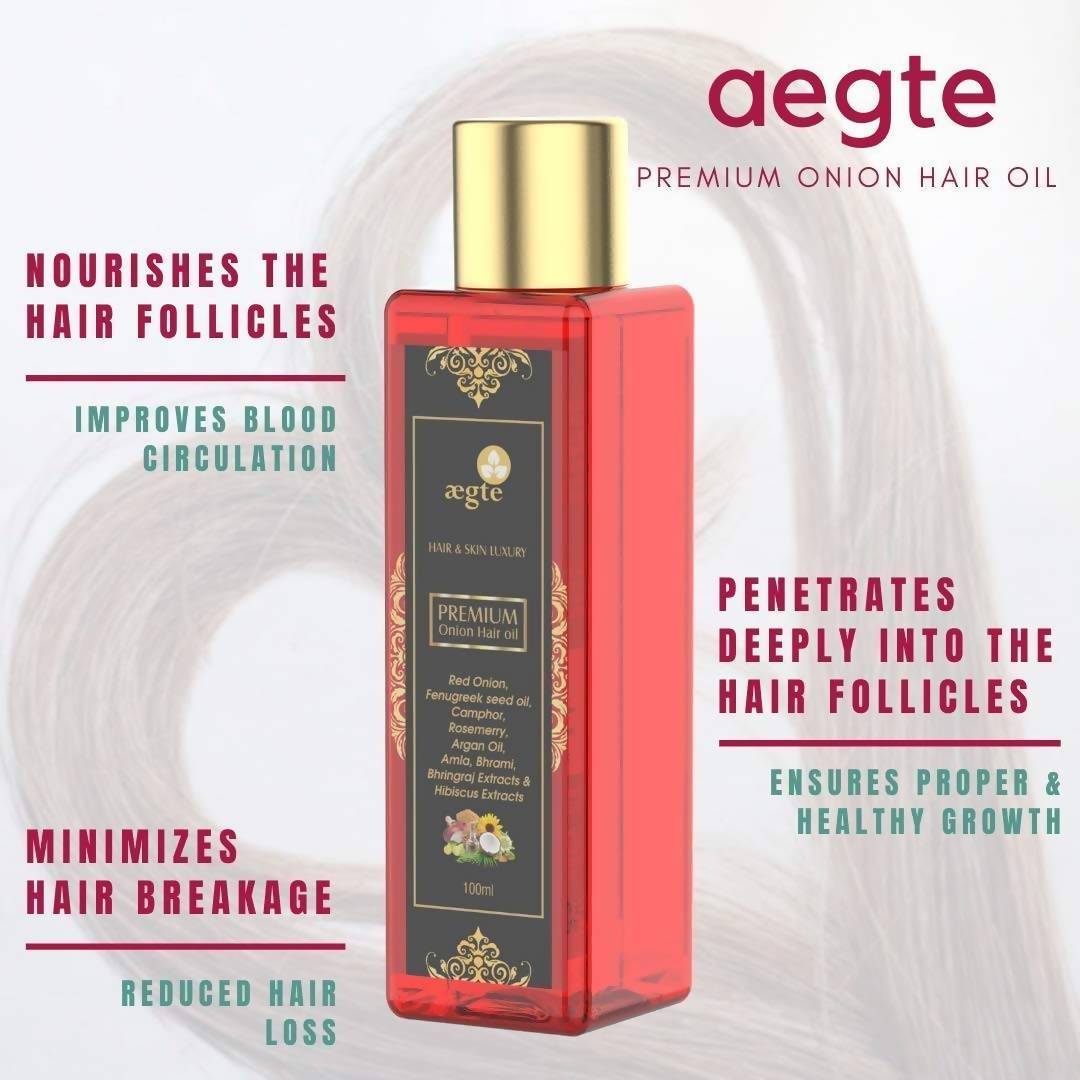 Aegte Onion Anti Hair Fall Kit (Onion Hair Oil, Onion Shampoo & Onion Conditioner) - Vamzn#