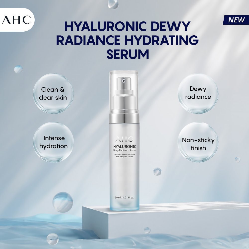 AHC Hyaluronic Dewy Moisturising Radiance Face Serum - Korean skincare - Vamzn#