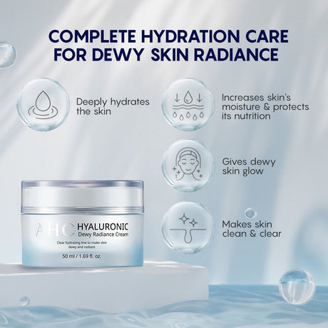 AHC Hyaluronic Dewy Radiance Face Moisturizer Cream - Korean skincare - Vamzn#