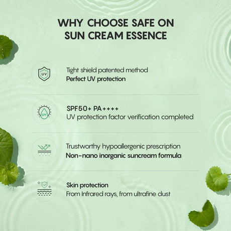 AHC Safe On Essence Sun Cream With SPF 50+ & PA++++ - Korean skincare - Vamzn#