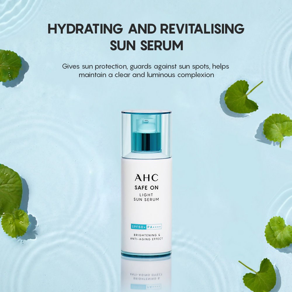 AHC Safe On Light Sun Serum With SPF 50+ & PA+++ - Korean skincare - Vamzn#