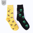 Alien & Honey Bee Crew Socks - Vamzn#