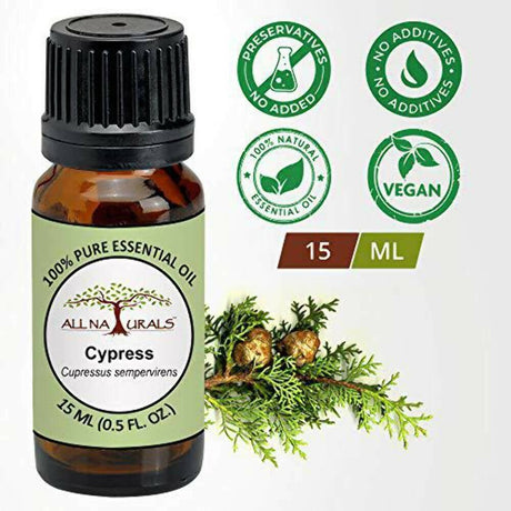 All Naturals Cypress Essential Oil for Hair & Skin - Vamzn#