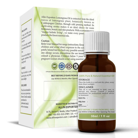 Allin Exporters Lemon Grass Essential Oil - Vamzn#