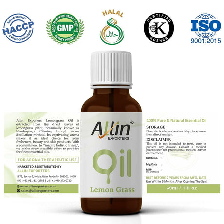 Allin Exporters Lemon Grass Essential Oil - Vamzn#