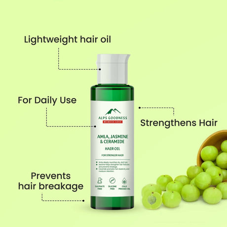 Alps Goodness Amla, Jasmine & Ceramide Hair Oil - Vamzn#