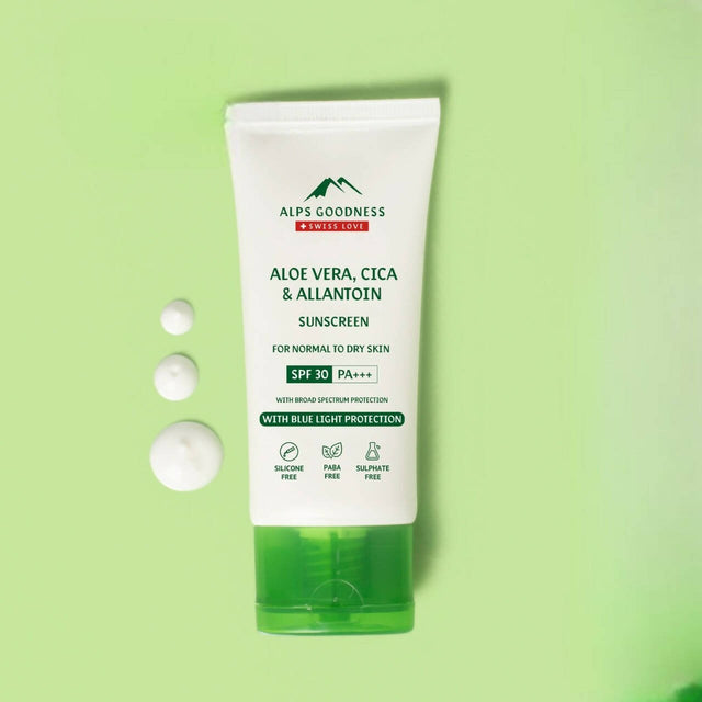 Alps Goodness Blue Light Protection Sunscreen For Normal to Dry Skin SPF 30 PA+++ with Aloe Vera, Cica & Allantoin - Vamzn#