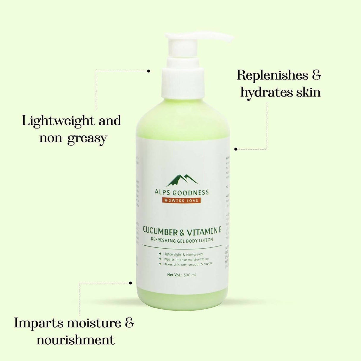 Alps Goodness Cucumber & Vitamin E Refreshing Gel Body Lotion - Vamzn#