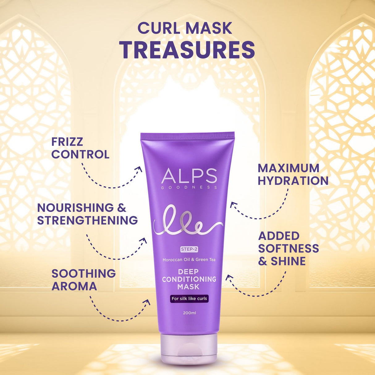 Alps Goodness Deep Conditioning Curl Mask with Moroccan Oil & Green Tea - Vamzn#