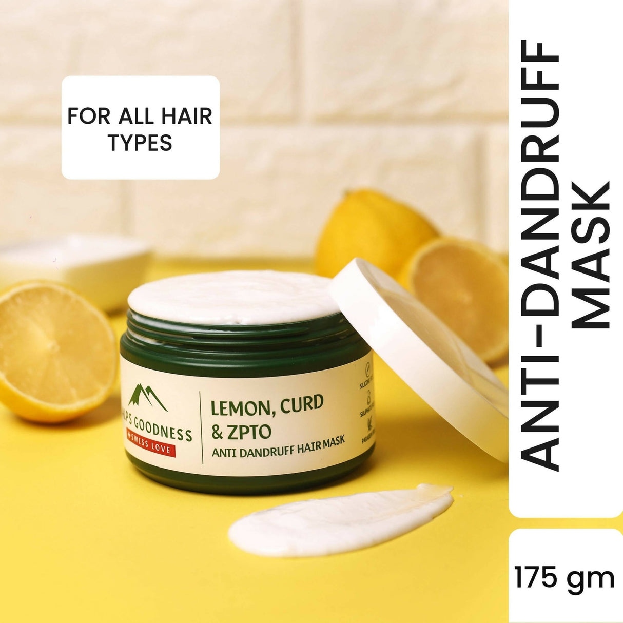 Alps Goodness Lemon, Curd & ZPTO Anti Dandruff Hair Mask - Vamzn#