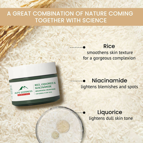 Alps Goodness Rice, Liquorice & Niacinamide Brightening Cream Mask - Vamzn#