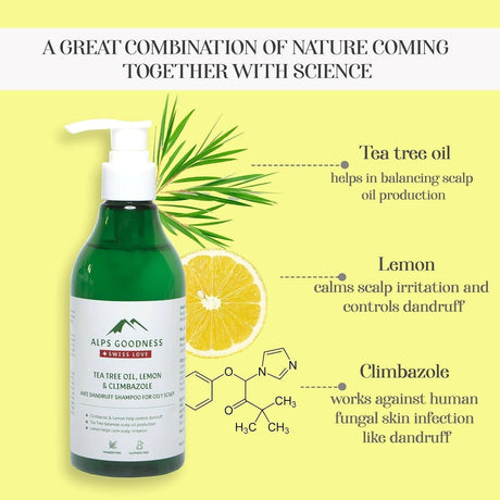 Alps Goodness Tea Tree Oil, Lemon & Climbazole Anti - Dandruff Shampoo - Vamzn#