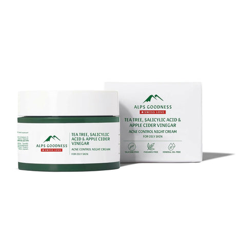 Alps Goodness Tea Tree, Salicylic Acid & Apple Cider Vinegar Acne Control Night Cream - Vamzn#