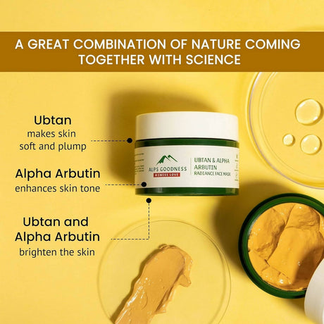 Alps Goodness Ubtan & Alpha Arbutin Radiance Clay Face Mask - Vamzn#