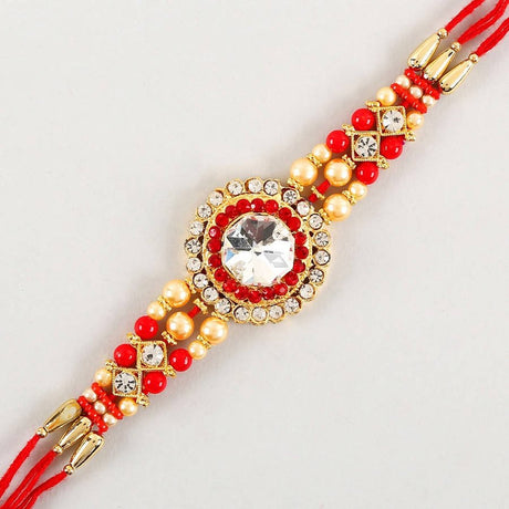 American Diamond Bling Rakhi And Kaju Katli Box - Vamzn#