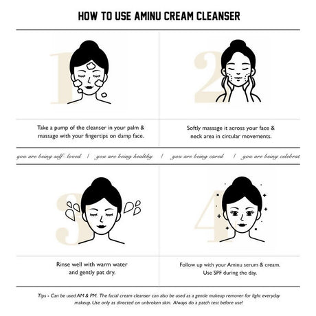 Aminu Cream Cleanser for Dry, Mature & Sensitive skin - Vamzn#