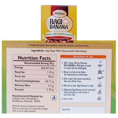 Ammae Sprouted Ragi with Raw Banana For Kids - Vamzn#